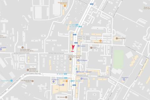 Билборд A в Днепр (Днепропетровск), 3x6  Богдана Хмельницького просп. (Героїв Сталінграда). - Краснопільська вул. схема