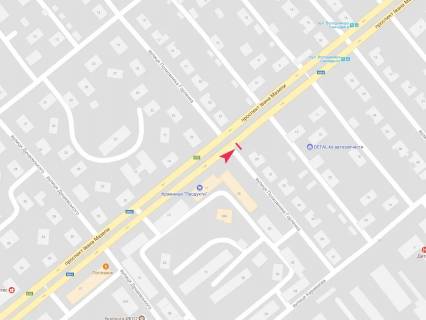 Билборд A в Днепр (Днепропетровск), 3x6  Івана Мазепи (Петровського) пр. - Полковника Горленка (Революційна) вул. схема