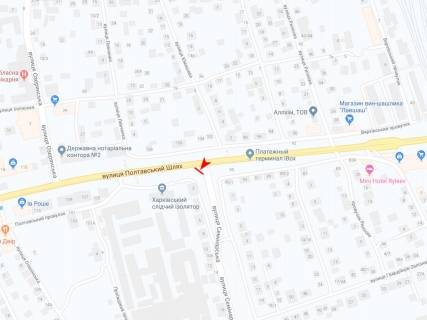 Бэклайт B в Харькове, 3х6  Полтавський шлях вул. - Семінарська (Володарського) вул., 2, з центру схема