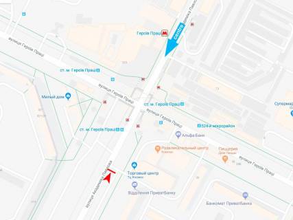 Призма A в Харькове, 3х6  Академіка Павлова вул., 144-Б, з центру (ТЦ Космос) - 471292 схема