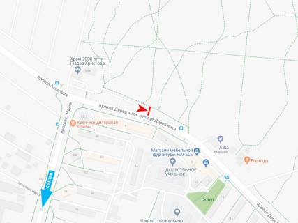 Билборд B в Днепр (Днепропетровск), 3х6  Василя Дерев'янка вул. (Колиш. Пров. Залізничний). (навпроти б. № 4), в центр схема