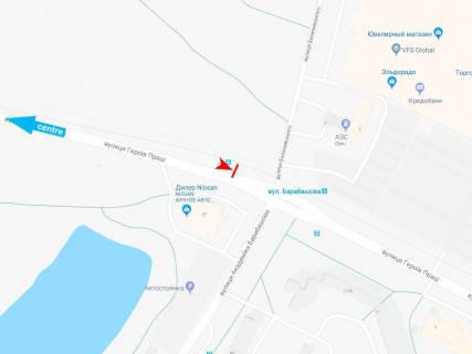 Призма B в Харькове, 3х6  Нескорених (Героїв Праці) вул. (навпроти будинку № 2-Г), з центру (VIP) (Ніссан) - 471418 схема