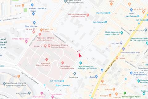 Бэклайт A в Харькове, 3,1х2,2  Данилевського вул. - Трінклера вул., в центр схема