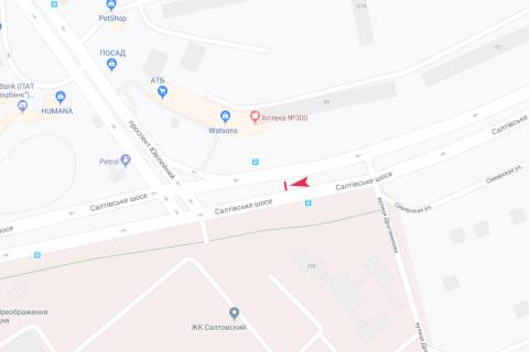 Билборд A в Харькове, 3х6  Салтівське шосе, 155/93, в центр схема