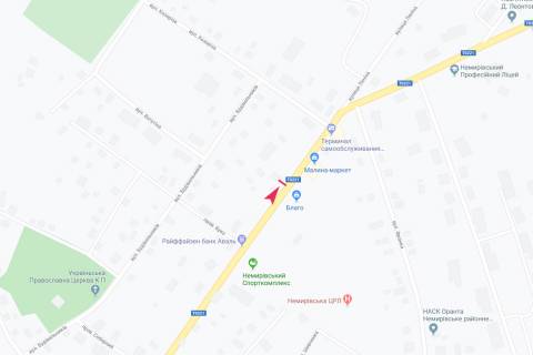 Билборд  в Немирове вул Ленина схема