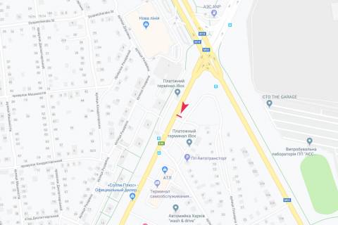 Билборд B в Харькове, 3х6  Мереф'янське шосе, 3 - Планерна вул., з центру схема