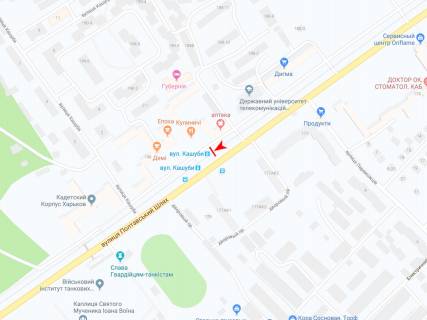 Ситилайт B в Харькове, 1,24х1,84  Полтавський шлях вул., 190 (Олександра Лавренка (Кашуби) вул., трамвай) схема