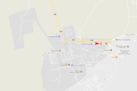 Билборд A в Авіаторську, 3x6  Аеропортівська . - авіаадиспетчерська . (150 метрів до готелю в аеропорту) схема