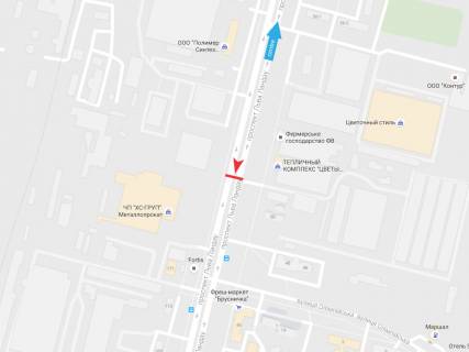 Билборд B в Днепр (Днепропетровск), 3х6  Льва Ландау пр-т, 50, з центру схема