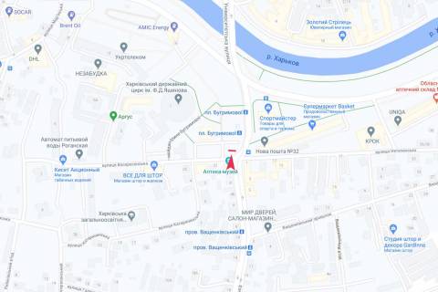 Билборд B в Харькове, 3х6  Воскресенська (Урицького) вул. - м-н Бугримової (Цирк) схема
