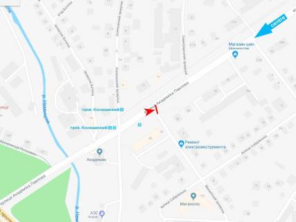 Билборд A в Харькове, 3х6  Академіка Павлова вул., 26 - Механічний пров., з центру схема