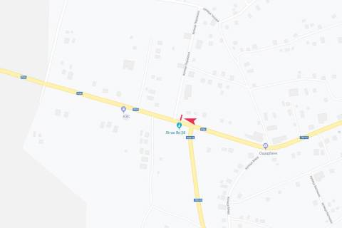 Билборд A в Шпикове, 3х6  виїзд із міста (на перехресті) схема