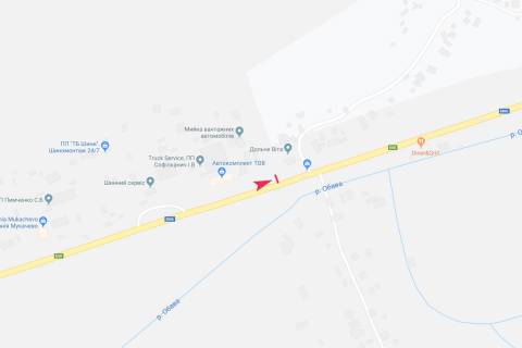 Билборд B в Чинадиево, 3х6  вул Волошина схема