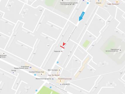 Билборд A в Днепр (Днепропетровск), 3х6  Гвардійців-Широнінців вул., 59, в центр схема