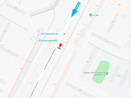 Билборд B в Днепр (Днепропетровск), 3х6  Академіка Павлова вул., 140 (3), в центр схема