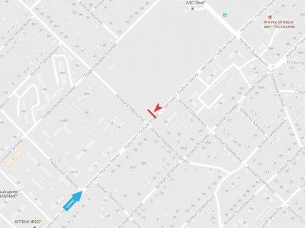 Билборд A в Харькове, 3х6  просп. Любові Малої (Постишева) 53, з центру схема
