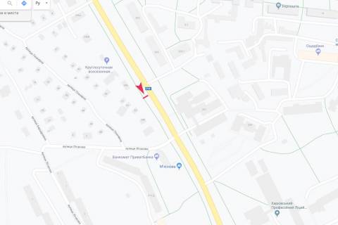 Билборд A в Харькове, 3х6  Аерокосмічний (Гагаріна) пр-т - Планерна вул., 53, з центру схема