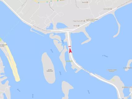 Билборд A в Днепр (Днепропетровск), 3x6  Усть-Самарський міст, напрямок до вул. Малиновського схема