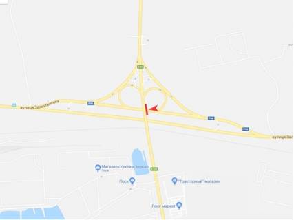 Билборд  в Запорожье Сумская трасса, выезд схема