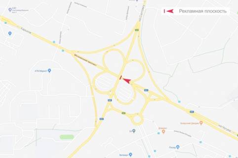 Билборд  в Запорожье Московский пр.-Окружная, въезд в город схема