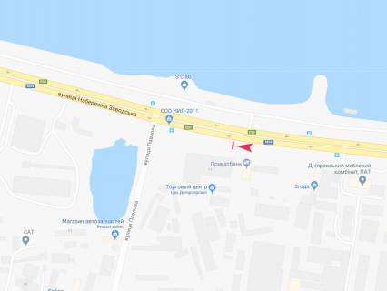 Билборд B в Днепр (Днепропетровск), 3x6  Набережна Заводська вул., 11 схема