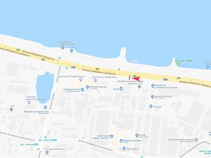 Билборд B в Днепр (Днепропетровск), 3x6  Набережна Заводська вул., 7, меблева фабрика "Прогрес" схема