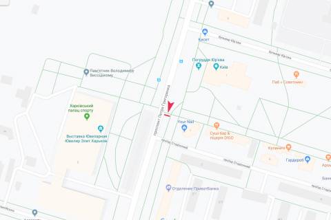 Билборд B в Запорожье Петра Григоренка пр-т, 11-а - Стадионный пр-д, из центра схема