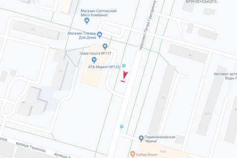 Билборд A в Запорожье Петра Григоренка пр-т, 4-Б, из центра схема