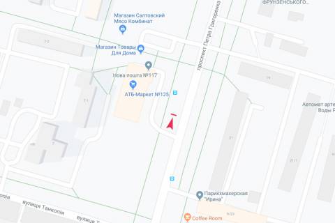 Білборд, Бігборд (Борд)  B у Запоріжжі Петра Григоренка пр-т, 4-Б, в центр схема