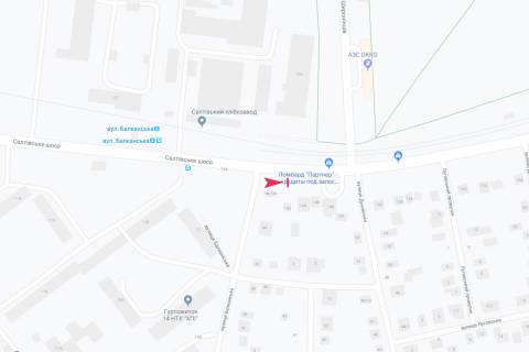 Билборд A в Запорожье Салтовское шоссе, 142, из центра схема