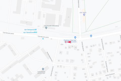Білборд, Бігборд (Борд)  B у Запоріжжі Салтовское шоссе, 142, в центр схема