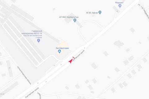 Билборд B в Запорожье Салтовское шоссе, 161-б, из центра схема