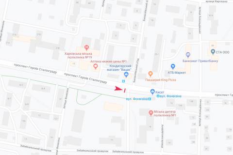 Билборд B в Запорожье Героев Сталинграда пр-т, 12, в центр схема