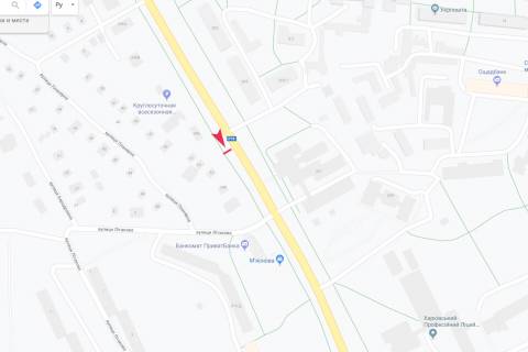 Билборд A в Запорожье Гагарина пр-т - Планерная ул., 53, из центра схема