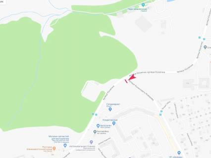 Билборд B в Днепр (Днепропетровск), 2.9x5.9  Космічна вул. - Олександра Кукурби (Космонавта Комарова) вул. схема