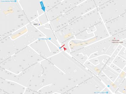 Билборд A в Харькове, 1,24х1,84  Клочківська вул. 244 (зупинка вул. Вавилова)  схема
