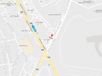 Билборд A в Харькове, 6х3  просп. Льва Ландау (50-річчя СРСР) + Аерокосмічний (Гагаріна) пр-т (2), з центру схема