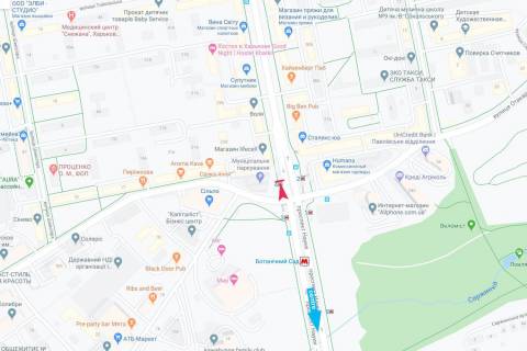 Билборд B в Днепр (Днепропетровск) Науки (Гагаріна) пр-т - Отакара Яроша ул., м. Ботанический сад, из центра. Размер 5760х2880 схема