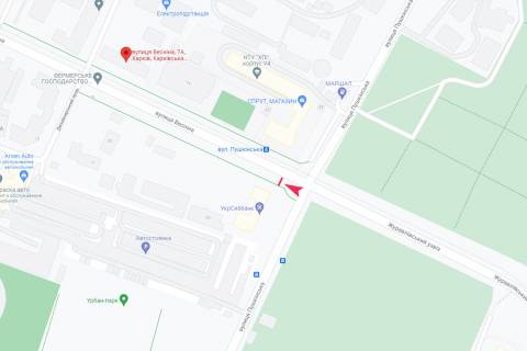 Ситилайт B в Харькове, 1,24х1,84  Весніна вул. - Григорія Сковороди (Пушкінська) вул., 83 схема