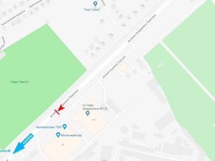 Билборд B в Харькове, 3х6  Академіка Павлова вул., 88 (2), в центр (парк Пам'яті) схема