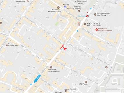 Ситилайт A в Харькове Пушкинская ул., 65 схема
