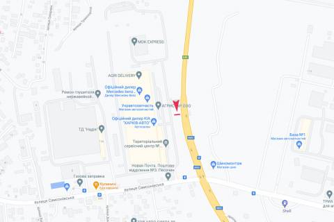 Billboard A in Dnipro (Dnipropetrovsk), 3х6  Okruzna doroga - Novo-Bavars'kij pr-t (2) (Harkiv-avto), z mista scheme