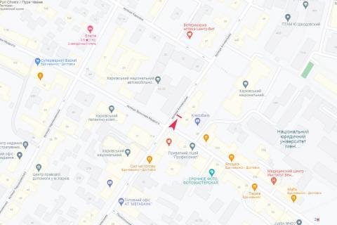 Ситилайт A в Харькове, 1,24х1,84  Алчевських (Артема)вул., 40/27 схема
