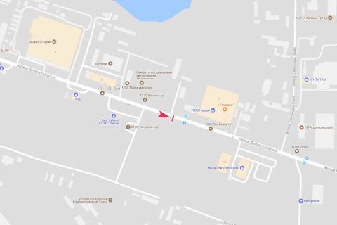 Билборд A в Днепр (Днепропетровск), 3x6  Дніпросталівська (Винокурова)11 схема