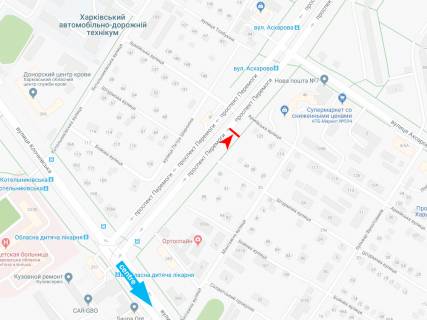 Billboard A in Dnipro (Dnipropetrovsk), 3х6  Peremogi pr-t - Armijs'ka st., z centru scheme
