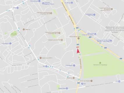 Билборд B в Днепр (Днепропетровск), 3x6  Запорізьке шосе, ж/м Тополя-3, навпроти спорткомплекс "Алан", перед світлофором схема