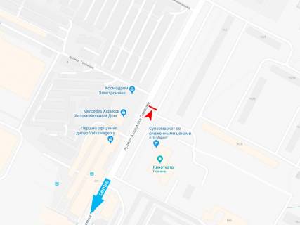 Билборд A в Днепр (Днепропетровск), 3х6  Академіка Павлова вул., 162 (1), з центру (Соллі-Плюс) схема