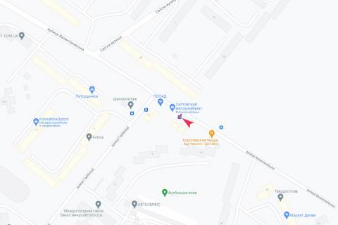 Билборд B в Харькове, 1,24х1,84  Валентинівська вул., 44б схема