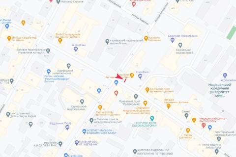 Сiтiлайт B у Харкові, 1,24х1,84  Ярослава Мудрого (Петровського) вул. - Алчевських (Артема) вул., 40/27 схема