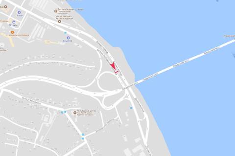 Билборд A в Днепр (Днепропетровск), 3x6  В'їзд на Південний міст з з/м Перемога, на розділ. схема